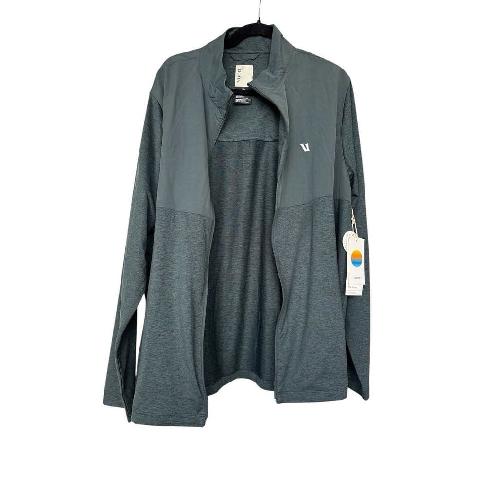 Vuori Men’s Sunday Element Track Jacket Color Grove Heather Size XXL New w/tag
